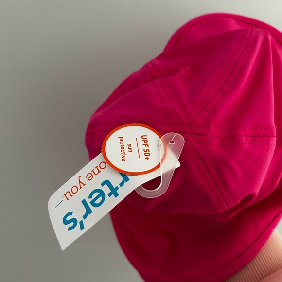 Baby Vibrant Pink Sun Protection Hat with Neck Flap 6-12 months - Picture 3 of 3